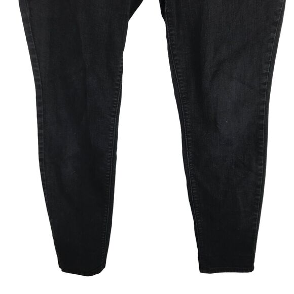 Old Navy Super Skinny Jeans Women's Size 12 Black Mid-Rise Stretch Faded Look - Picture 4 of 8